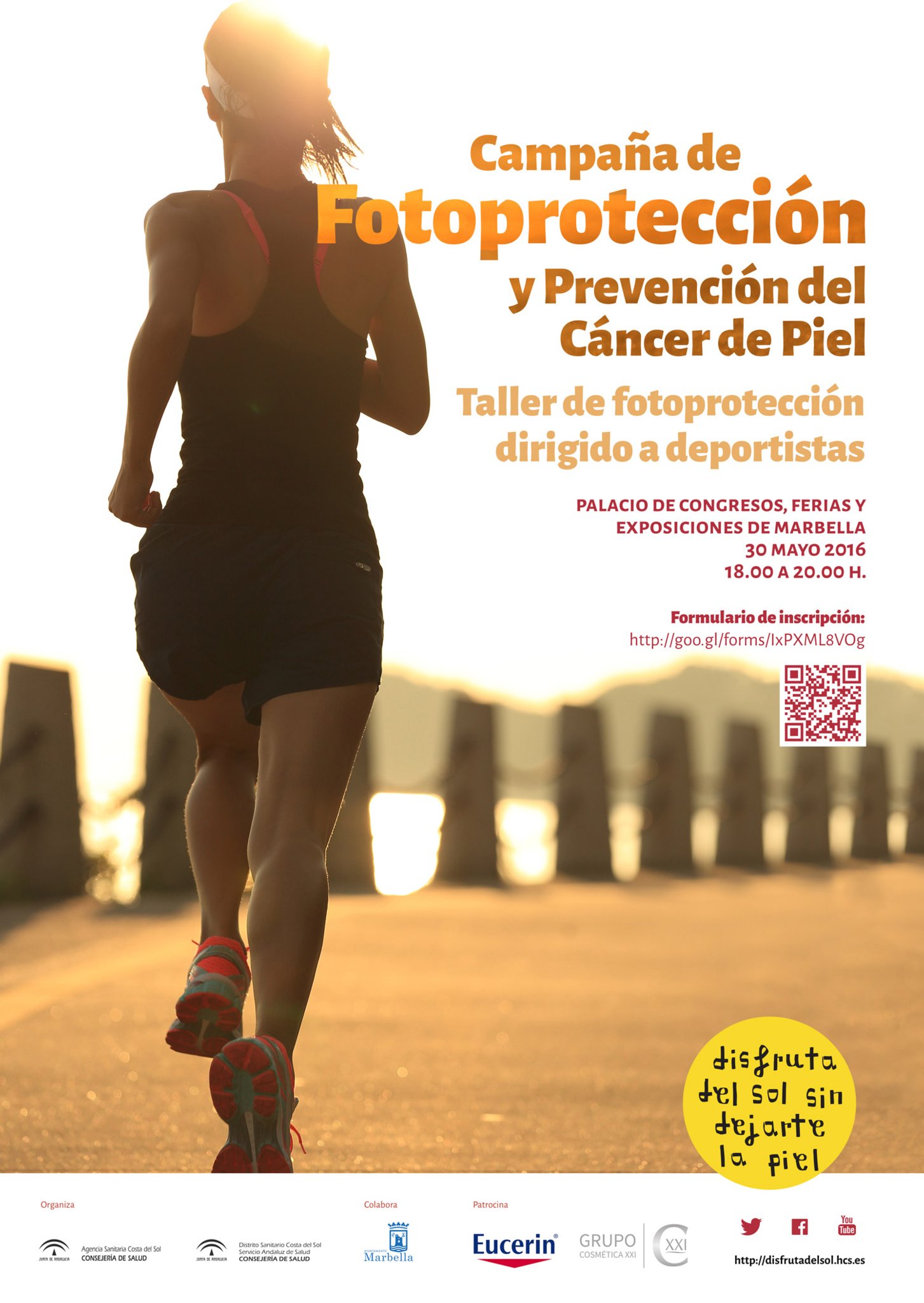 El próximo día 30 de mayo, Jornada de fotoprotección dirigida a deportistas en el Palacio de Congresos de Marbella