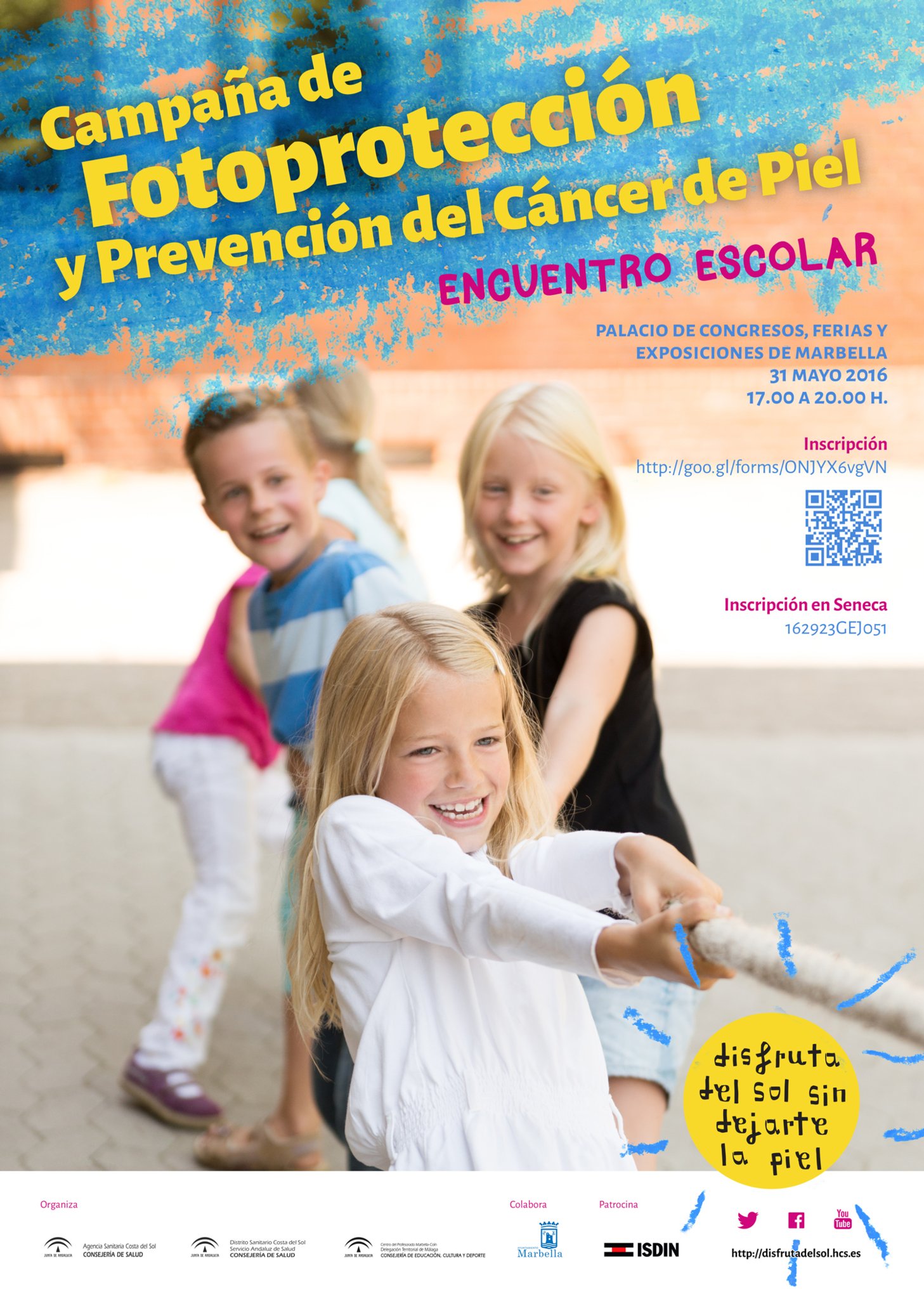 Participa en el II Encuentro Provincial de Fotoprotección Escolar el 31 de mayo en el Palacio de Congresos de marbella