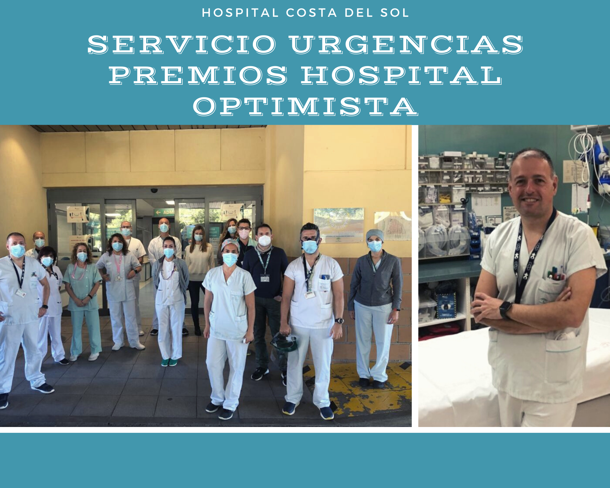 El servicio de Urgencias del Hospital Costa del Sol, finalista en su categoría en los Premios Fundación Hospital Optimista 2020
