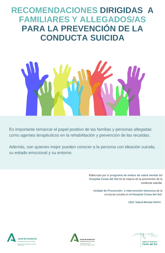 Recomendaciones dirigidas a familiares y allegados para la Prevención de la Conducta Suicida 1/2