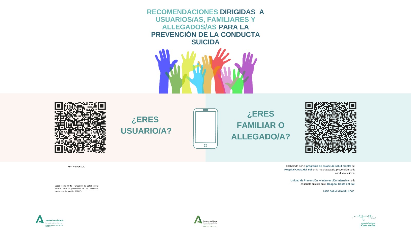El ‘Programa Cicerón’ de la Unidad de Salud Mental Comunitaria y el Hospital Costa del Sol elabora unas infografías para mejorar la prevención del suicidio