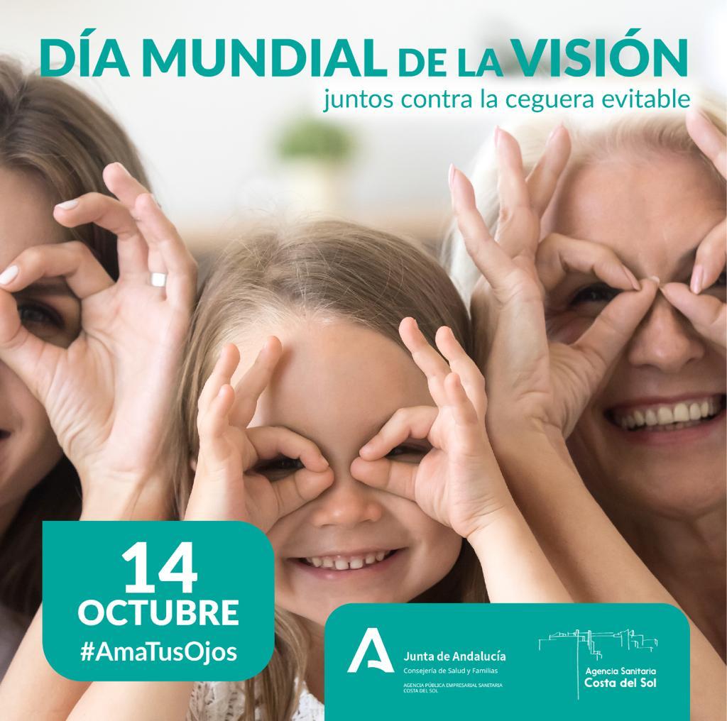 El área de Oftalmología de la Agencia Sanitaria Costa del Sol realiza una campaña para informar sobre las principales causas de la ceguera y su prevención