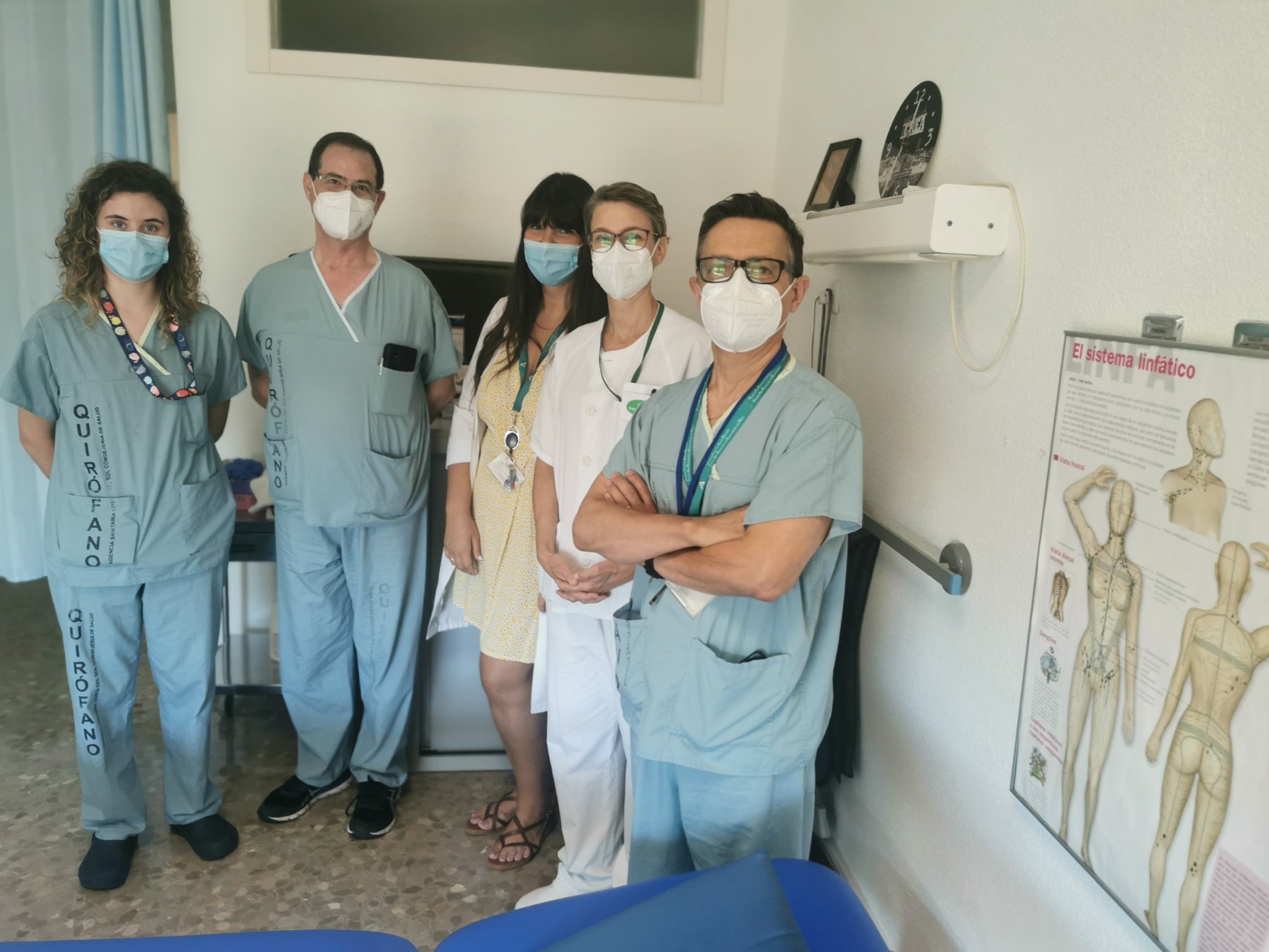El servicio de Ginecología del Hospital Costa del Sol investiga una técnica para evitar el linfedema en pacientes con cáncer de mama que han de someterse a biopsia del ganglio centinela
