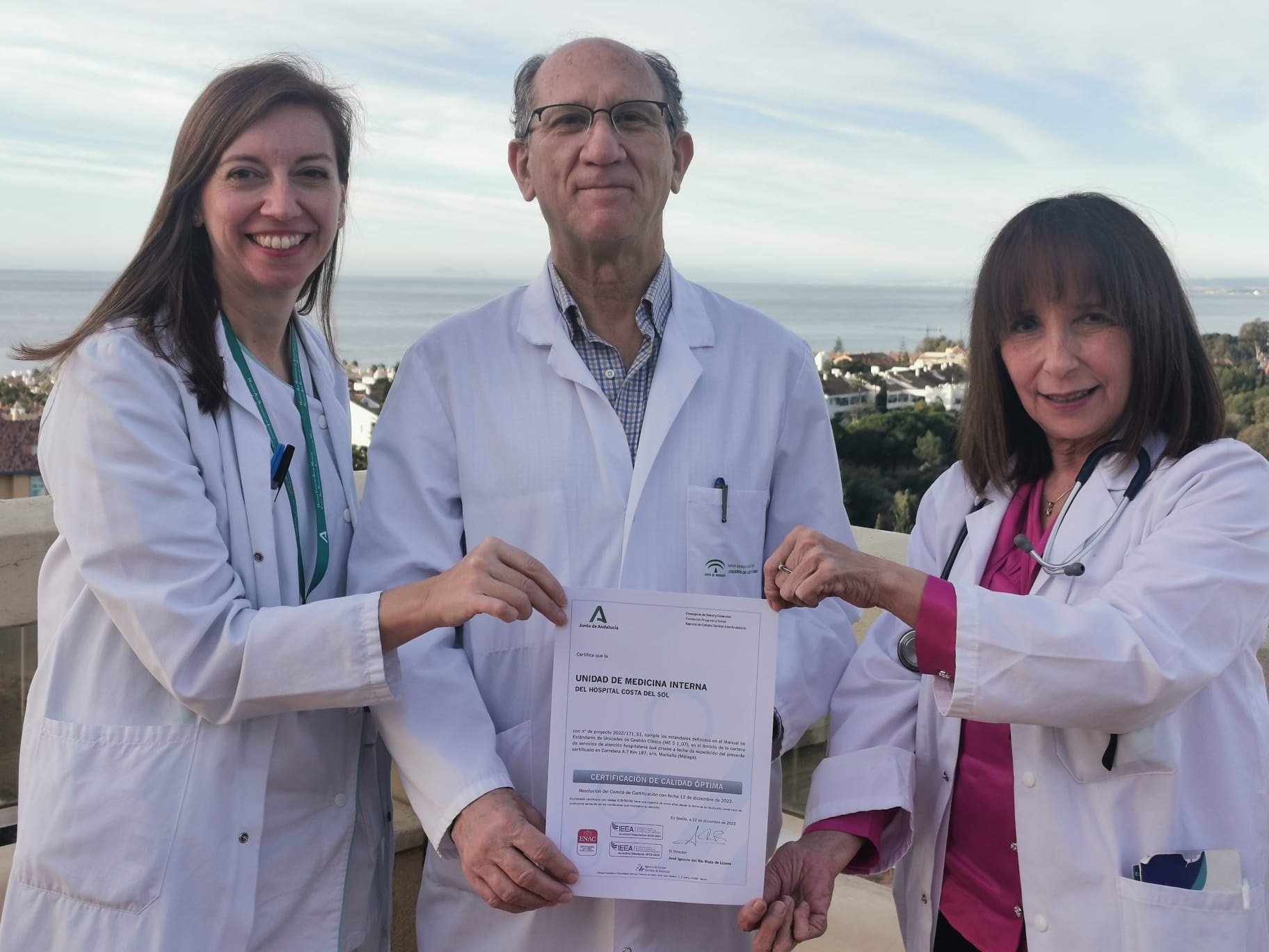El servicio de Medicina Interna del Hospital Costa del Sol obtiene la certificación de nivel óptimo de la ACSA y es, de su especialidad, la que tiene un mayor cumplimiento de estándares de Andalucía
