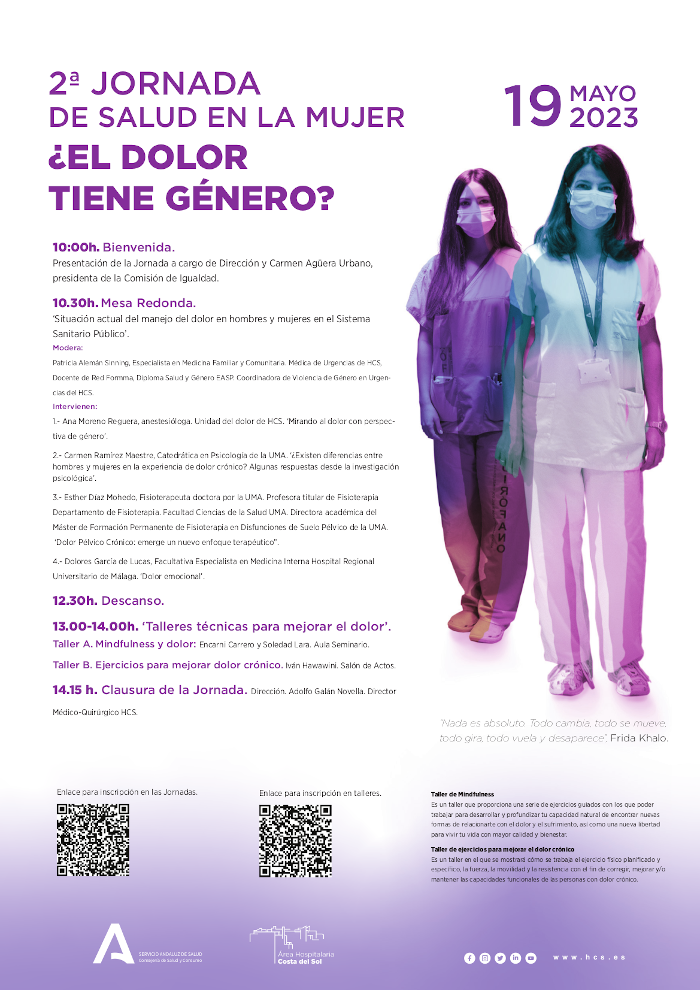 2ª Jornada de Salud en la Mujer ¿El dolor tiene género?