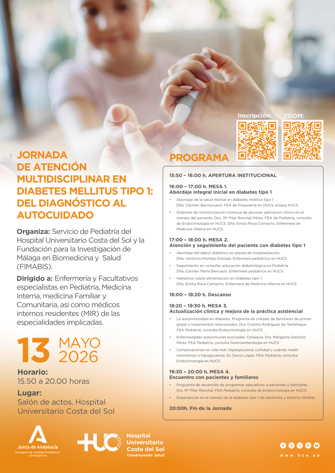 Jornada de Atención Multidisciplinar en Diabetes Mellitus tipo 1: del Diagnóstico al Cuidado.
